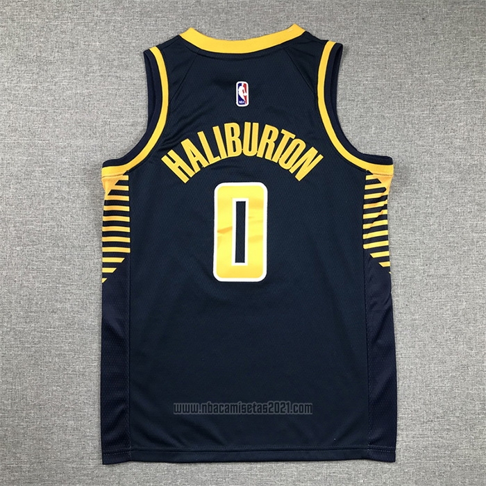 Camiseta Nino Indiana Pacers Tyrese Haliburton #0 Icon 2022-23 Azul